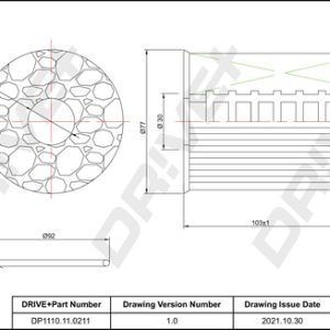Filtru ulei DRIVE DP1110.11.0211