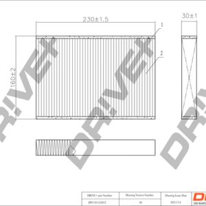 Filtru aer habitaclu DRIVE DP1110.12.0012