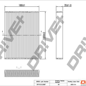 Filtru aer habitaclu DRIVE DP1110.12.0087