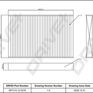 Filtru aer habitaclu DRIVE DP1110.12.0278