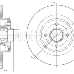 Disc frana METELLI 23-1457 – RENAULT | AutoRival