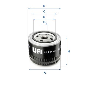 Filtru ulei UFI 23.114.01