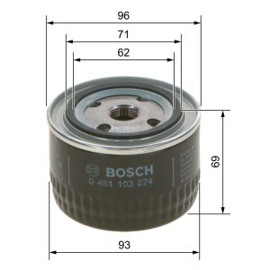 Filtru ulei BOSCH 0 451 103 274