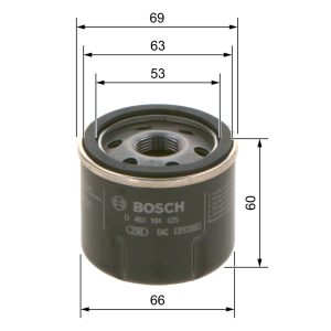 Filtru ulei BOSCH 0 451 104 025