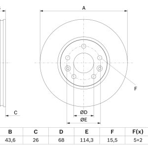 Disc frana BOSCH 0 986 479 F05
