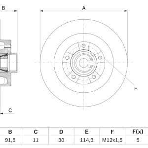 Disc frana BOSCH 0 986 479 F42