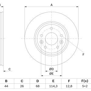 Disc frana BOSCH 0 986 479 F71