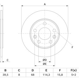 Disc frana BOSCH 0 986 479 H69