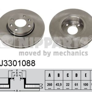 Disc frana NIPPARTS J3301088 – RENAULT | AutoRival
