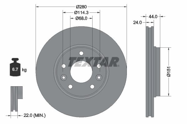 Disc frana TEXTAR 92346803 – RENAULT | AutoRival