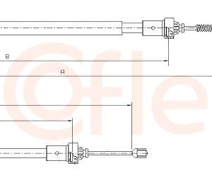 Cablu frana de parcare COFLE 10.6892 – RENAULT | AutoRival