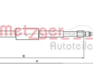 Cablu frana de parcare METZGER 10.6687