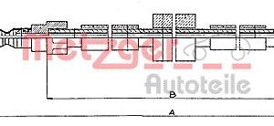 Cablu frana de parcare METZGER 10.679