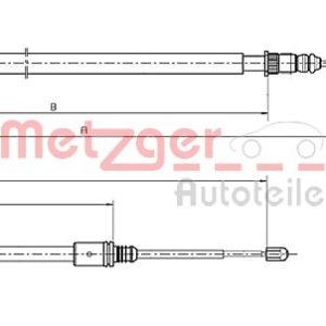 Cablu frana de parcare METZGER 10.6791