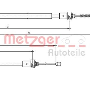 Cablu frana de parcare METZGER 10.6892