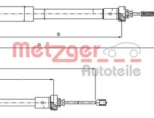 Cablu frana de parcare METZGER 11.6573