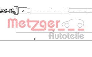 Cablu frana de parcare METZGER 11.6597