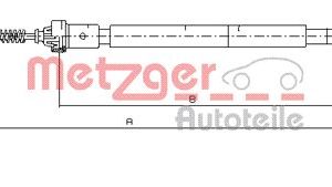 Cablu frana de parcare METZGER 11.6598