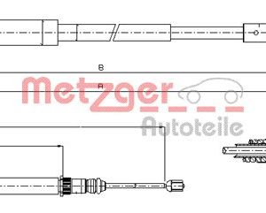 Cablu frana de parcare METZGER 11.6663