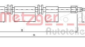 Cablu frana de parcare METZGER 11.6684