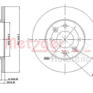 Disc frana METZGER 6110034