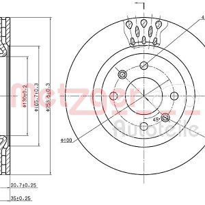 Disc frana METZGER 6110551