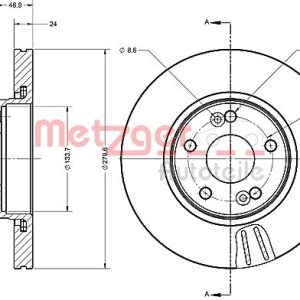 Disc frana METZGER 6110600