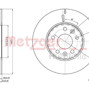Disc frana METZGER 6110760