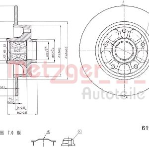 Disc frana METZGER 6110948