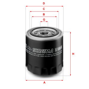 Filtru ulei SOFIMA S 1600 R – RENAULT | AutoRival