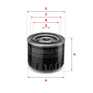 Filtru ulei SOFIMA S 6140 R – RENAULT | AutoRival