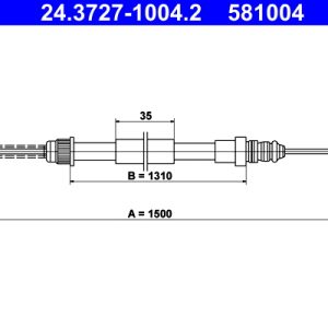 Cablu frana de parcare ATE 24.3727-1004.2 – RENAULT | AutoRival