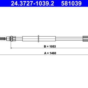 Cablu frana de parcare ATE 24.3727-1039.2 – RENAULT | AutoRival