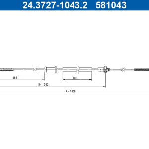 Cablu frana de parcare ATE 24.3727-1043.2 – RENAULT | AutoRival