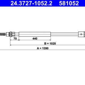 Cablu frana de parcare ATE 24.3727-1052.2 – RENAULT | AutoRival