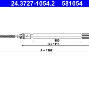 Cablu frana de parcare ATE 24.3727-1054.2 – RENAULT | AutoRival