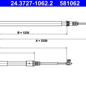 Cablu frana de parcare ATE 24.3727-1062.2 – RENAULT | AutoRival