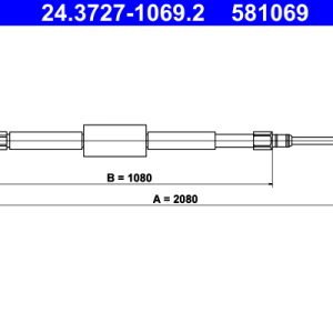 Cablu frana de parcare ATE 24.3727-1069.2 – RENAULT | AutoRival