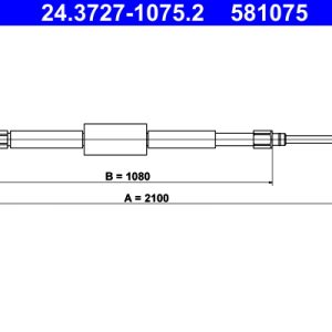 Cablu frana de parcare ATE 24.3727-1075.2 – RENAULT | AutoRival