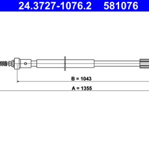 Cablu frana de parcare ATE 24.3727-1076.2 – RENAULT | AutoRival