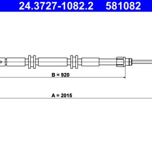 Cablu frana de parcare ATE 24.3727-1082.2 – RENAULT | AutoRival