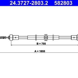 Cablu frana de parcare ATE 24.3727-2803.2 – RENAULT | AutoRival