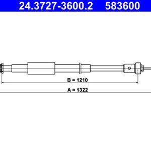 Cablu frana de parcare ATE 24.3727-3600.2 – RENAULT | AutoRival