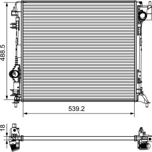 Radiator racire motor VALEO 735625 – RENAULT | AutoRival