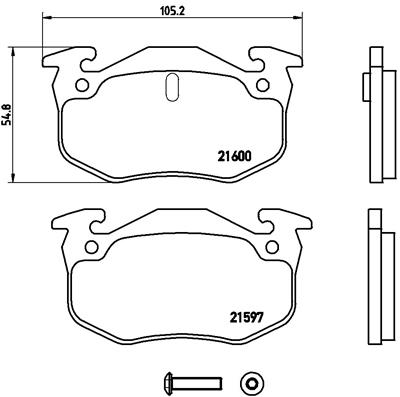 Set placute frana BREMBO P68018 – RENAULT | AutoRival