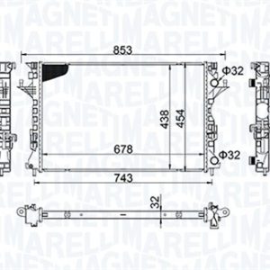 Radiator racire motor MAGNETI MARELLI 350213152200 – RENAULT | AutoRival