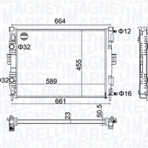 Radiator racire motor MAGNETI MARELLI 350213160600 – RENAULT | AutoRival