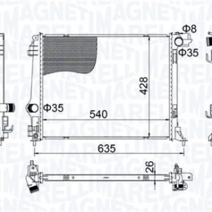 Radiator racire motor MAGNETI MARELLI 350213207400 – RENAULT | AutoRival