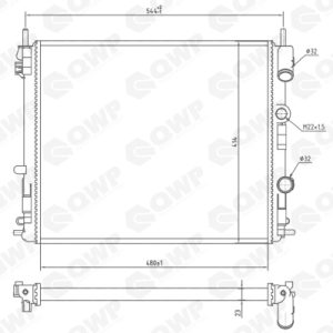 Radiator racire motor QWP WRA115 – RENAULT | AutoRival