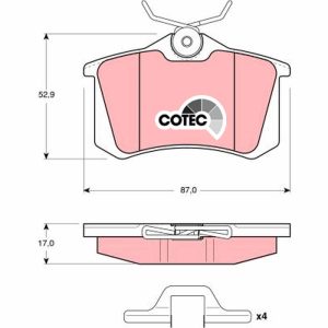 Placute frana SKODA KAMIQ (NW4) 1.6 TDI diesel 95 cai TRW GDB1328